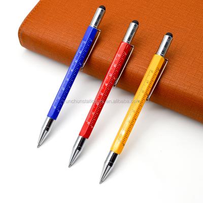 China Promotional Pen 5 in 1 Multi Pen Metal Tool Mechanical Pencil Touch Pen with Screwdrivers for sale