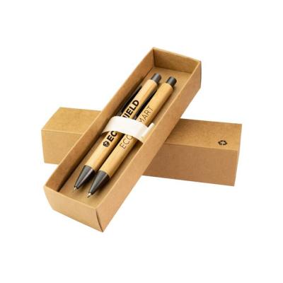 China Custom Engraving Promotional Pen Logo Ballpoint Pen Eco-friendly Bamboo Ballpoint Pen With Box for sale