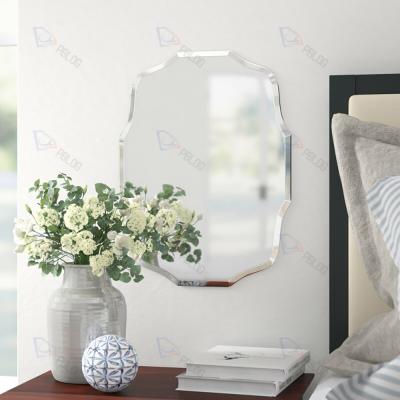 China Decoration Minimalist Irregular Glass Mirror Wall Beveled Mirror Large For Home Decorative Mirrors for sale