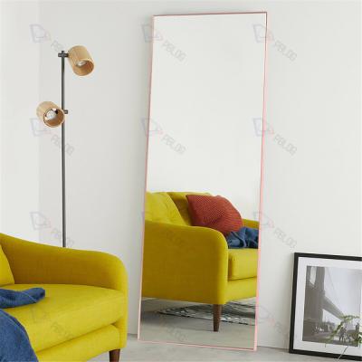 China Minimalist Rectangle Shaped Standing Mirror For Room Frameless Fit Integral Mirror for sale