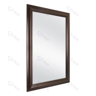 China Modern Style Rectangle Wall Mirror Wooden Framed Classic Wall Mirror Decoration for sale