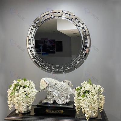 China Handcrafted wall mirrors for hanging at home modern wall for living room around decorative mirrors for sale