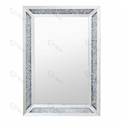 China Modern Traditional Luxury Mirror Decorative Wall Mounted Diamond For Bedroom Wall Mirror Decoration for sale