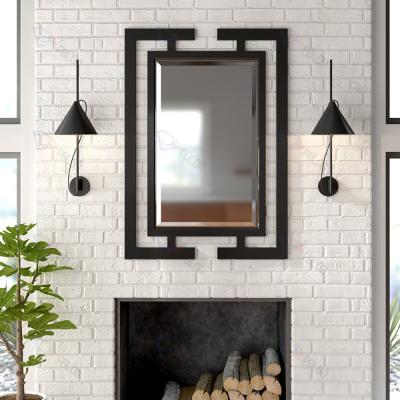 China Modern Art Decor Wall Mirror Framed Rectangle For Bedroom Wall Mirror Decoration for sale