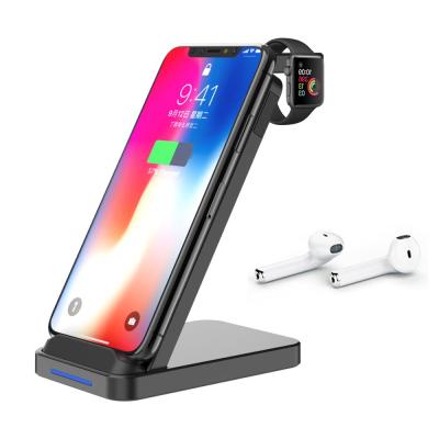 China High Speed ​​3 in 1 Wireless Charger Station Stand Dock for Apple Watch for AirPods for sale