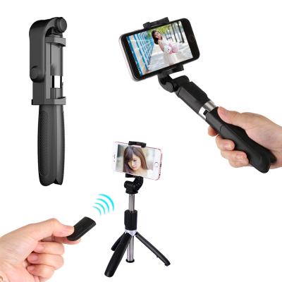 China L02 100cm Portable Flexible Self-Timer Pole Tripod Selfie Stick Cell Phone Mobile Phone Adjustable Remote Control Bracket Live for sale