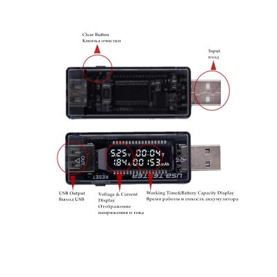 China Mini Digital LED Display Multi Function USB Tester 0-30V Mini Current Voltage Charger Capacity Digital Detector Energy Display for sale