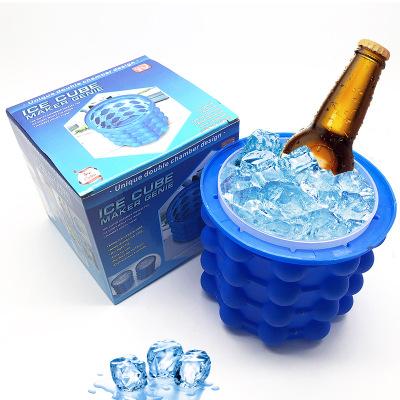 China Sustainable Environmental Protection Materials Saving Ice Cube Maker Silicone Ice Bucket for sale