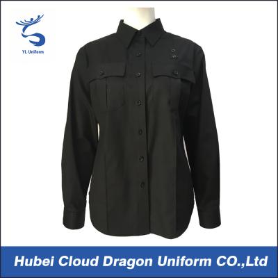 China Women Black Military Tactical Shirts With Byron Collar XS - 3XL European Size for sale