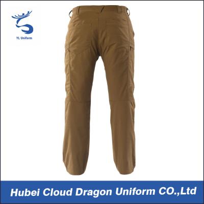 China Beige Ripstop Function Pocket Tactical Work Pants With Internal Knee Pockets for sale