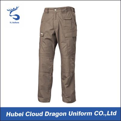 China Custom Dark Khkai Ripstop Tactical Combat Pants / Lightweight Cargo Trousers for sale