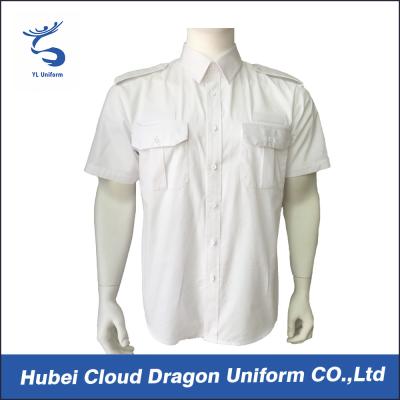 China Summer Police Uniform Shirts White Short Sleeve For Military Tactical for sale