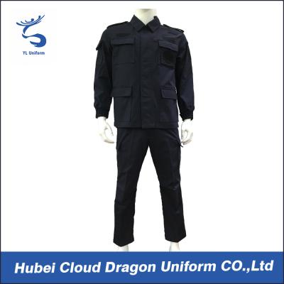 China Dark Navy TC Ripstop Police Security Uniforms / Military Uniform Clothing Customized Size for sale