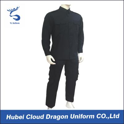 China Navy Blue TC Twill SWAT Tactical Uniform / Law Enforcement Uniform Waterproof Windproof for sale