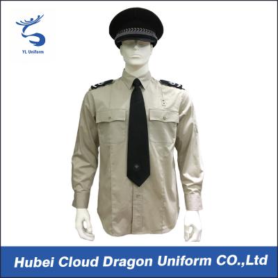 China Lightweight Security Guard Shirts Long Sleeves With Adjustable Cuffs , Logo Printed for sale