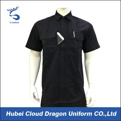 China Custom Design Black Security Guard Shirts , Tactical Work Shirt For Duty for sale