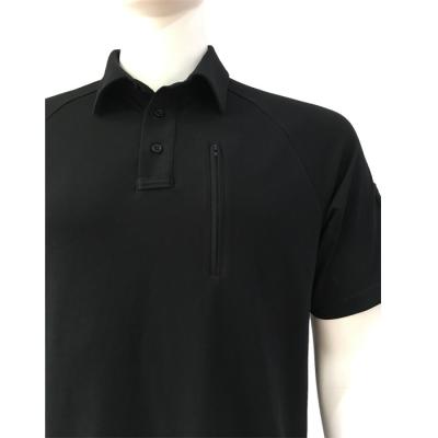 China Professional Black Security Polo Shirt , Short Sleeve Police Department T Shirts For Work for sale