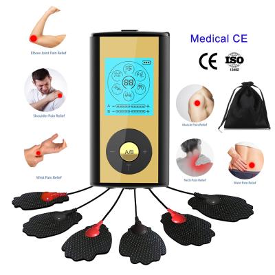 China Full Body Massager Machine Handheld Low Frequency Mini Tens Unit Body Healthcare Massage Intensity 10 Free Spare Parts Class II CE ROHS for sale