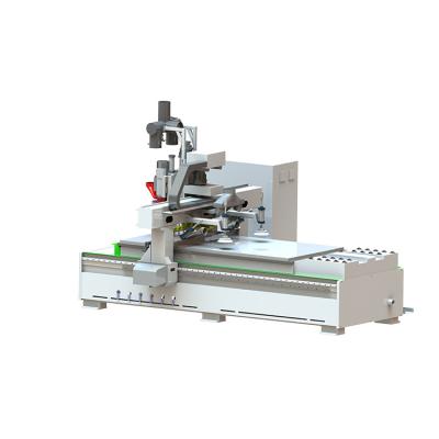 China Wood Acrylic PVC Engraving Cutting Wood Carving Cnc Woodworking 1328 Tool Change Spindle And Row Drilling Straight Line Machining Center for sale