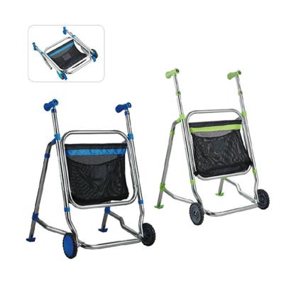 China 2 Wheels Aluminum Medical Folding Rollator Walker for sale