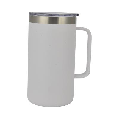 China Sustainable Travel Coffee Mug With Tumbler With Handle 20oz Stainless Steel Lid Insulated Coffee Tumbler Double Wall Reusable Insulated Cup for sale