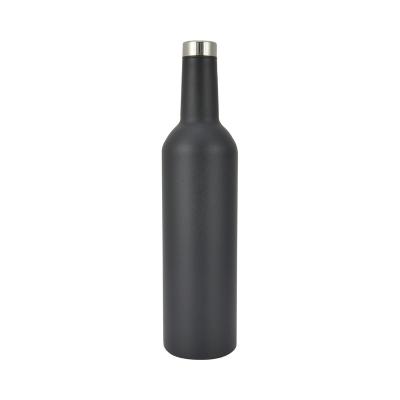 China Wholesale PORTABLE 750ml Double Wall Vacuum Stainless Steel Wine Bottle With Wine Bottle Opener for sale