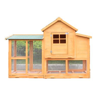 China Breathable Accept Custom Order Wood Outdoor Animal Chicken Cage Rabbit Pets Sheds House Wooden Chicken Cages for sale