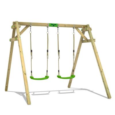 China Hot Sales Modern Outdoor Wooden Playground Wooden Set Kids Single Baby Swing For Kids for sale