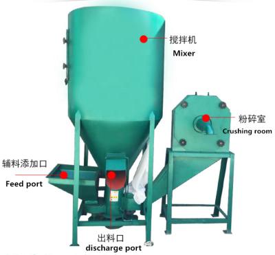 China High Efficiency Low Cost Vertical Mixing Mill Horizontal Crusher Wood Pellet Mixer for sale