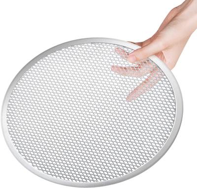 China Best Quality Sustainable Stainless Steel Wire Mesh / Aluminum Pizza Pan Screen Baking Trays for sale