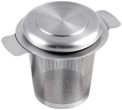 China Sustainable 304 Stainless Steel Tea Filter Container Tea Strainer Wire Mesh Kitchen Accessories for sale