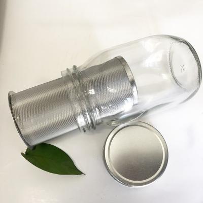 China Sustainable Double Fine Mesh Stainless Steel Tea Coffee Filter Infuser Strainer for sale