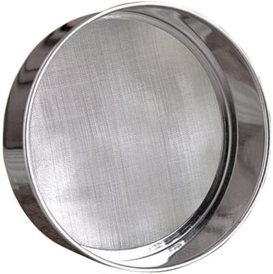 China Plain Weave Diameter 30cm Height 6cm Laboratory Stainless Steel Test Garden Soil Sand Sieve for sale