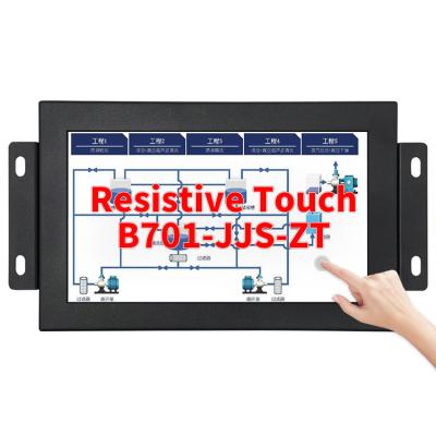 China Wholesale TFT LCD Resistive Touch Screen 7 Inch LCD Monitor With Open Frame Ear Hanging Metal Case For Industrial Equipment IPS HD VGA for sale