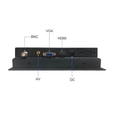 China 8 Inch Embedded Mount Mini LCD Monitor With External Touch Screen Metal Case TFT VGA HD-MI VESA Resistive Loop For Industrial Please Contact Us for sale