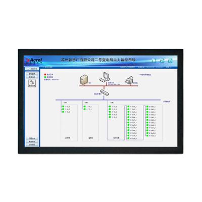 China 18.5 Inch Metal Frame Wall Mounted LCD Monitor For PC Industrial Equipment With Full View IPS 1366*768 HD VGA Resistive Touch Wall Mounted for sale