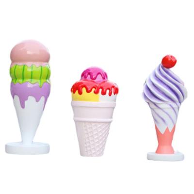 China Worlwide 2.15m Outdoor Giant Ice Cream Sculpture Fiberglass Sculpture For Party Decoration for sale