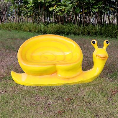 China Worlwide Fiberglass Resin Snail Animals Seat Statue Decor Home Sculpture for sale