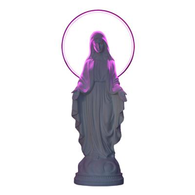 China Worlwide Large Virgin Mary Statue With LED Light Home Decoration Catholic Religions Statues for sale