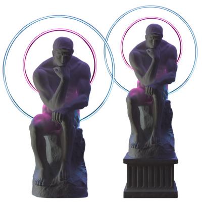 China Worlwide The Thinker Statues With Lighting Outdoor Large Sculptures Statues for sale