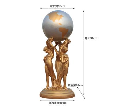 China Great Worlwide Outdoor The World Is Yours Natural Statue for sale