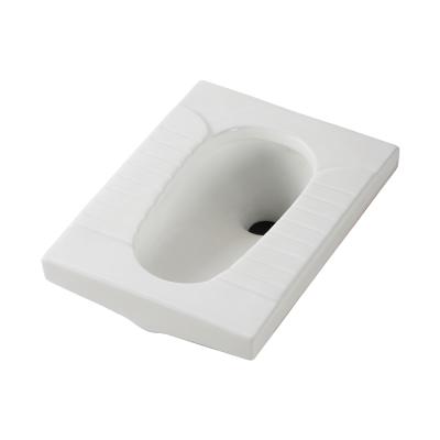 China Without Fender Chinese Public Ceramic Lavatory Bathroom WC Toilet Squat Pan With Trap for sale