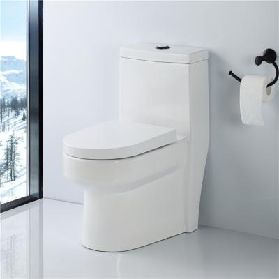 China Wholesale Cheap Sanitary Ware Floor Mounted Siphonic Toilet Floor Standing Siphonic Toilet Ceramic Double-flush Prices Bathroom One Piece Toilet for sale