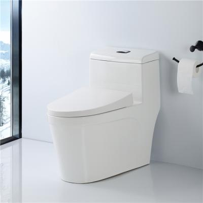 China Double-Flow 2021 Water-saving Porcelain Ware White Sanitary One-Piece Commode Toilet Strap Modern Toilet Bowl For Bathroom for sale