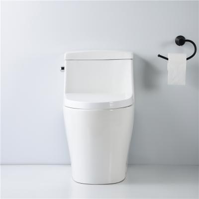 China Factory Supply Double-Flow Floor-Mounted Ceramic Belt Sanitary Ware One-piece WC Bathroom Toilet Bowl for sale