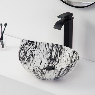 China Modern Home Decor Porcelain Shape Shell Sea Vessel Sink Hand Basin Bathroom White Marble Ceramic Sink For Hotel for sale