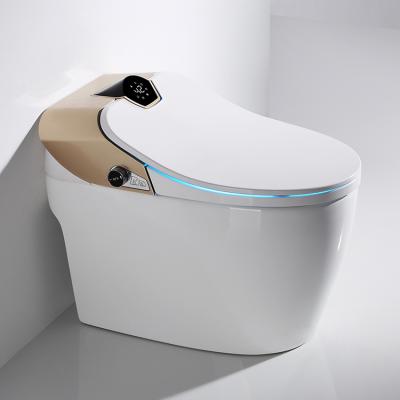 China State of the Art Gold 110V/220V Automatic Open Bathroom Siphon Intelligent Bidet Fully Automatic Flush Toilet Bowl With Sensor for sale