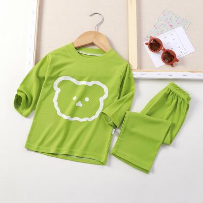 China Anti-wrinkle 2021 summer children's short sleeve pants suit baby air conditioning suit home suit modal boys and girls for sale