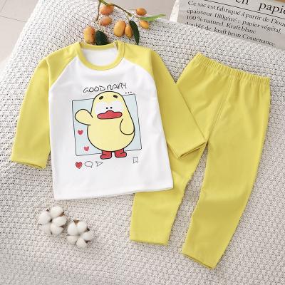 China 2021 Autumn Warm Kids Cotton Hoodies Pants 2pcs Set Fashion Cartoon Long Sleeve Children Clothing Set QUICK DRY for sale