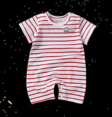 China 100% Red Climbing Overalls Cotton Summer Baby Suit Short Sleeve Trend for sale